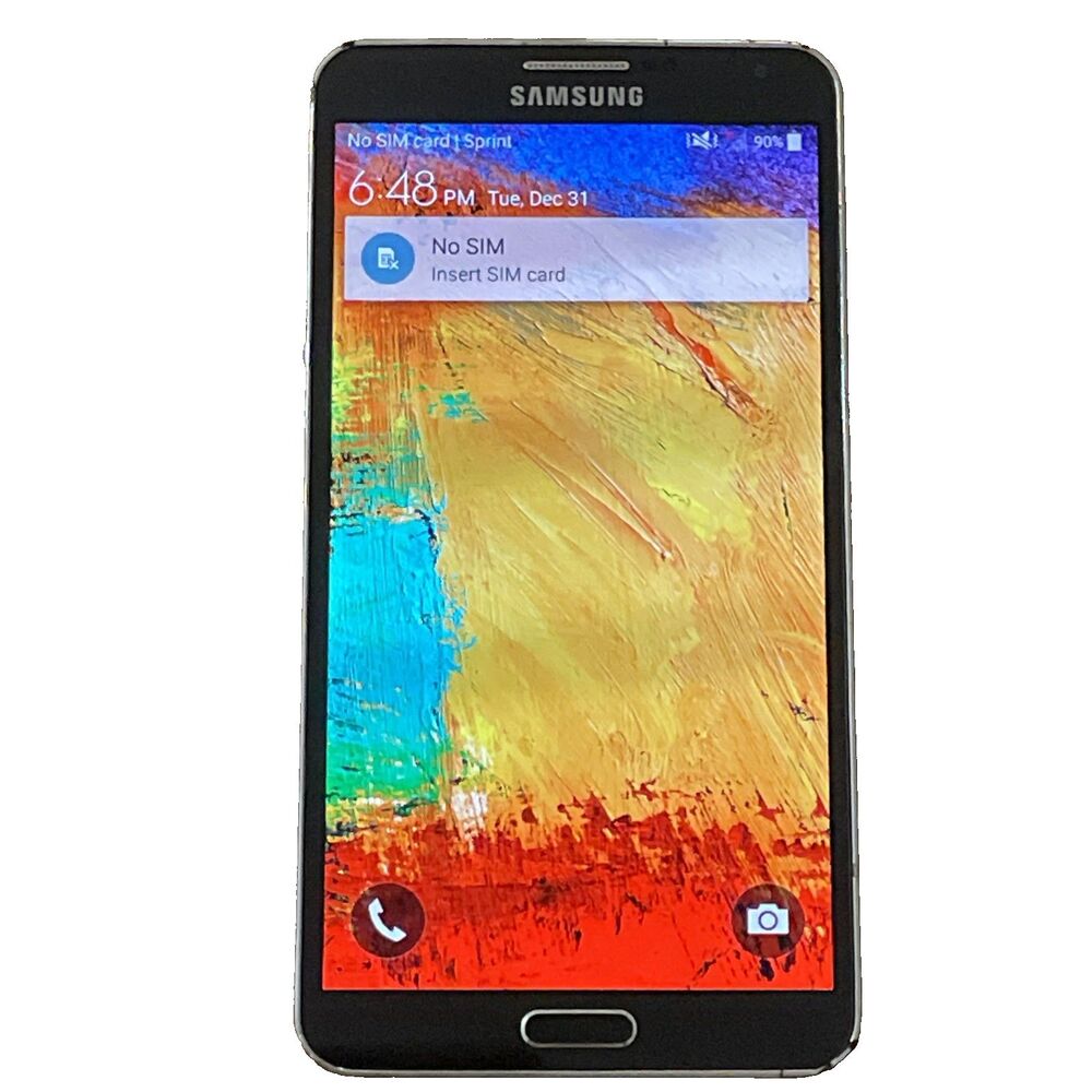 Samsung Galaxy Note 3 SM-N900P 32GB Black Unlocked WiFi Media Player Cracked